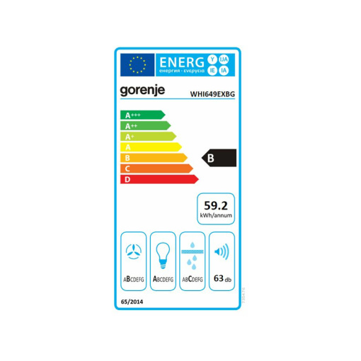 GORENJE WHI649EXBG beépíthető inox/fekete üveg páraelszívó - Image 2