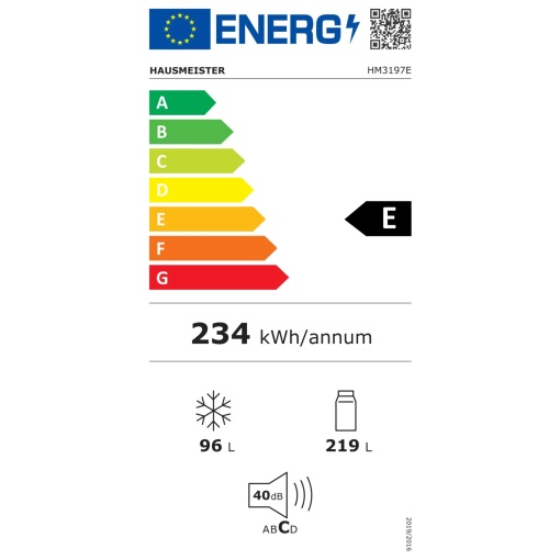 Hausmeister HM3197E kombinált hűtőszekrény - Image 2