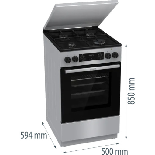 GORENJE GK5C42SJ  G600 Kombinált tűzhely, 50 cm - Image 2