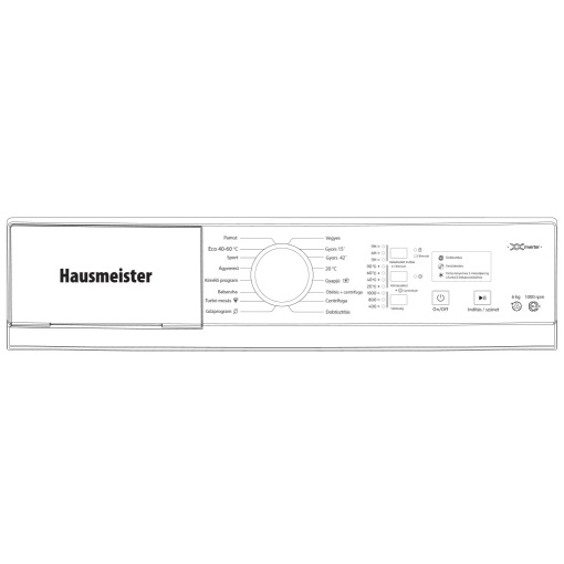 HAUSMEISTER HM 2602 KESKENY MOSÓGÉP 6KG 1000 FORDULAT INVERTER MOTOR - Image 3