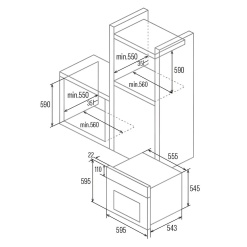 Alternative view of CATA - Beépíthető sütő MDS-8007 FB+beépíthető kerámia főzőlap TN-604/C