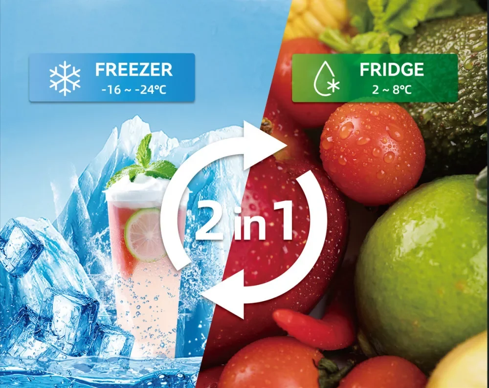 HAUSMEISTER HM4176E 300 LITERES INVERTERES FAGYASZTÓLÁDA VAGY HŰTŐSZEKRÉNY, 2IN1 - Image 2