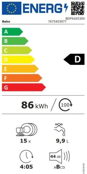 Beko BDFN26530X Mosogatógép - Image 4