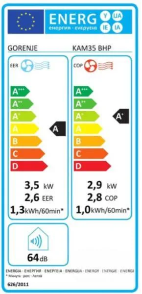 Gorenje KAM35BHP Mobil klíma, hűtő/fűtő, 3,5 kw Wifi - Image 2