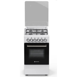 Novacook T50GE W kombinált tűzhely, 46L, szikragyújtás, fém dísztető, 50x60x87 cm