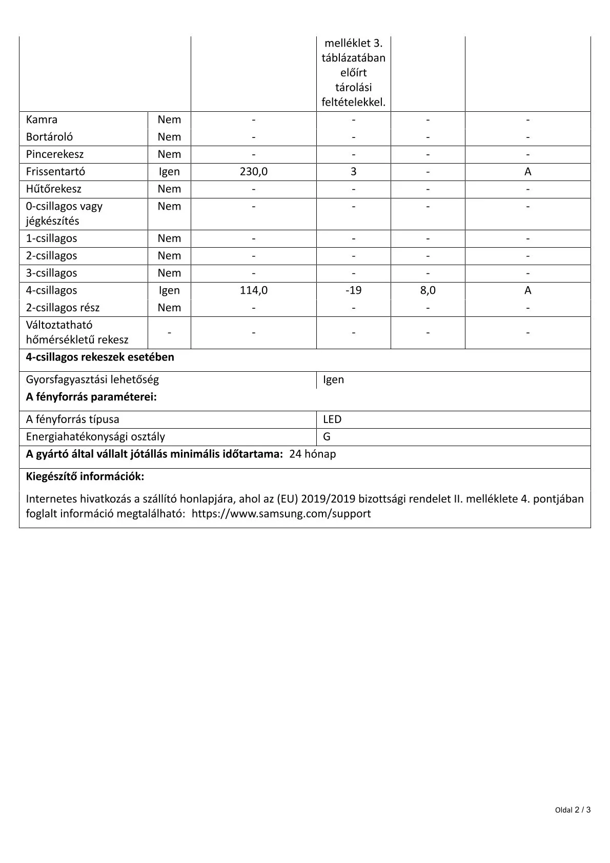 Samsung RB34C672DWW/EF kombinált hűtőszekrény - Image 6