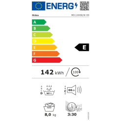 Alternative view of Midea MD110H80/W-HR fehér, 8kg, hőszivattyús szárítógép