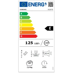Alternative view of GORENJE  G200 Szabadonálló hőszivattyús szárítógép, 7 kg DG2P7E
